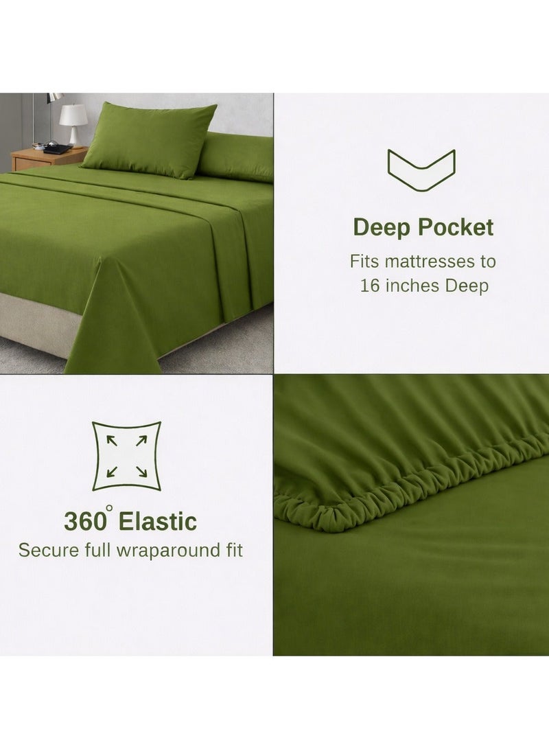 Bliss Casa Premium Percale Bed Sheet Set – 100% Combed Cotton, Crisp & Breathable Comfort - Image 3