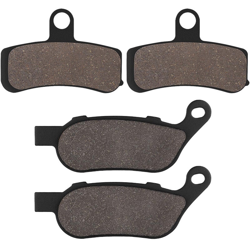 Yerbay Motorcycle Front and Rear Brake Pads Compatible for Harley Davidson FXDWG Dyna Wide GlideFXDL Low RiderFXDB Street Bob 20082017