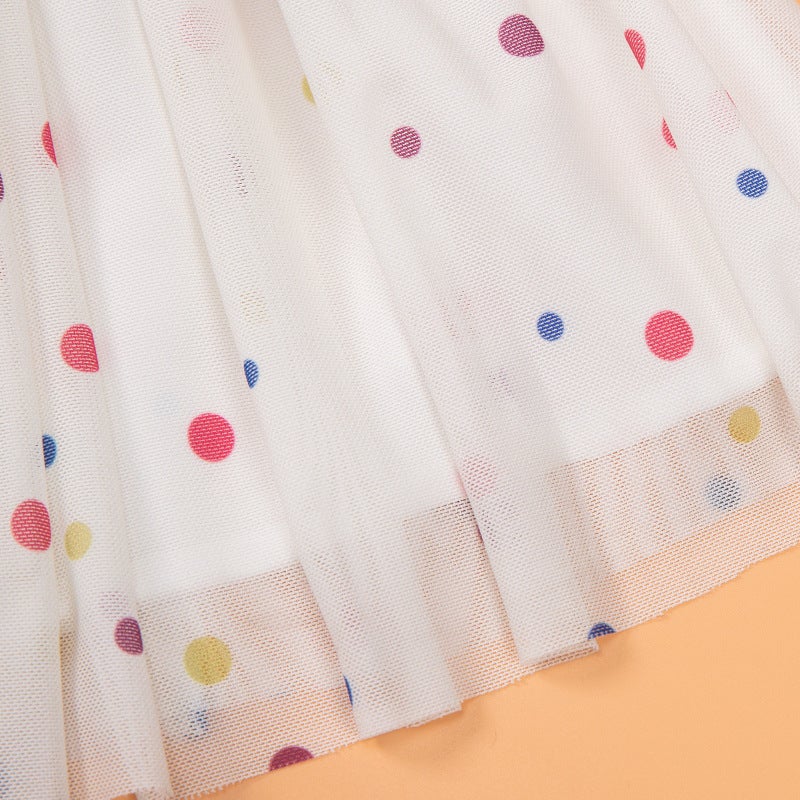 Direct Supply Spring And Girls' Clothing High-Quality Mesh Fabric Four-Layer Skirt Color Elastic Waist Skirt Skirt - Image 5