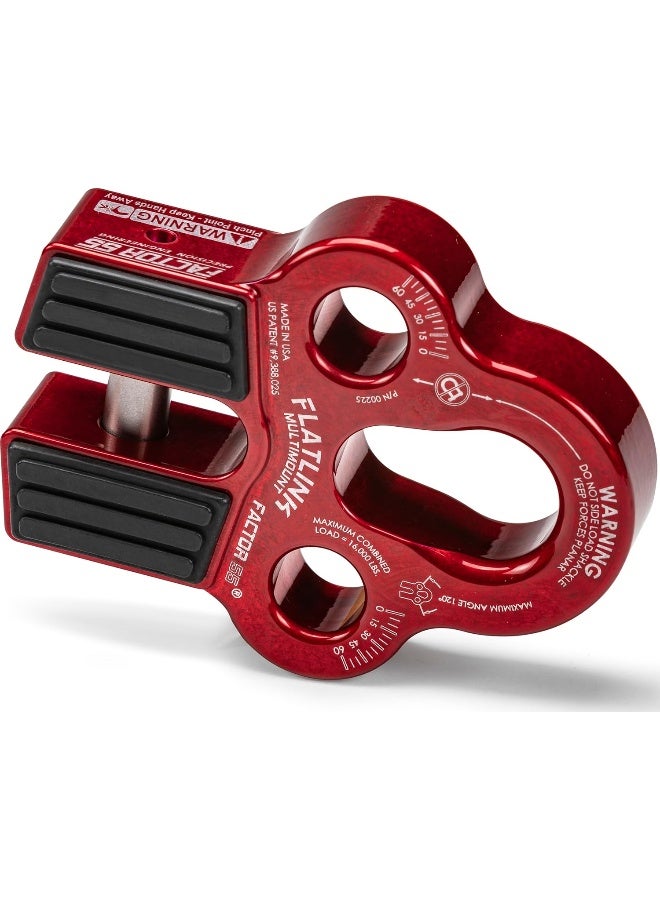 Factor 55 Winch Line Shackle Mount - Foldable Flatlink Multimount Red - Image 1