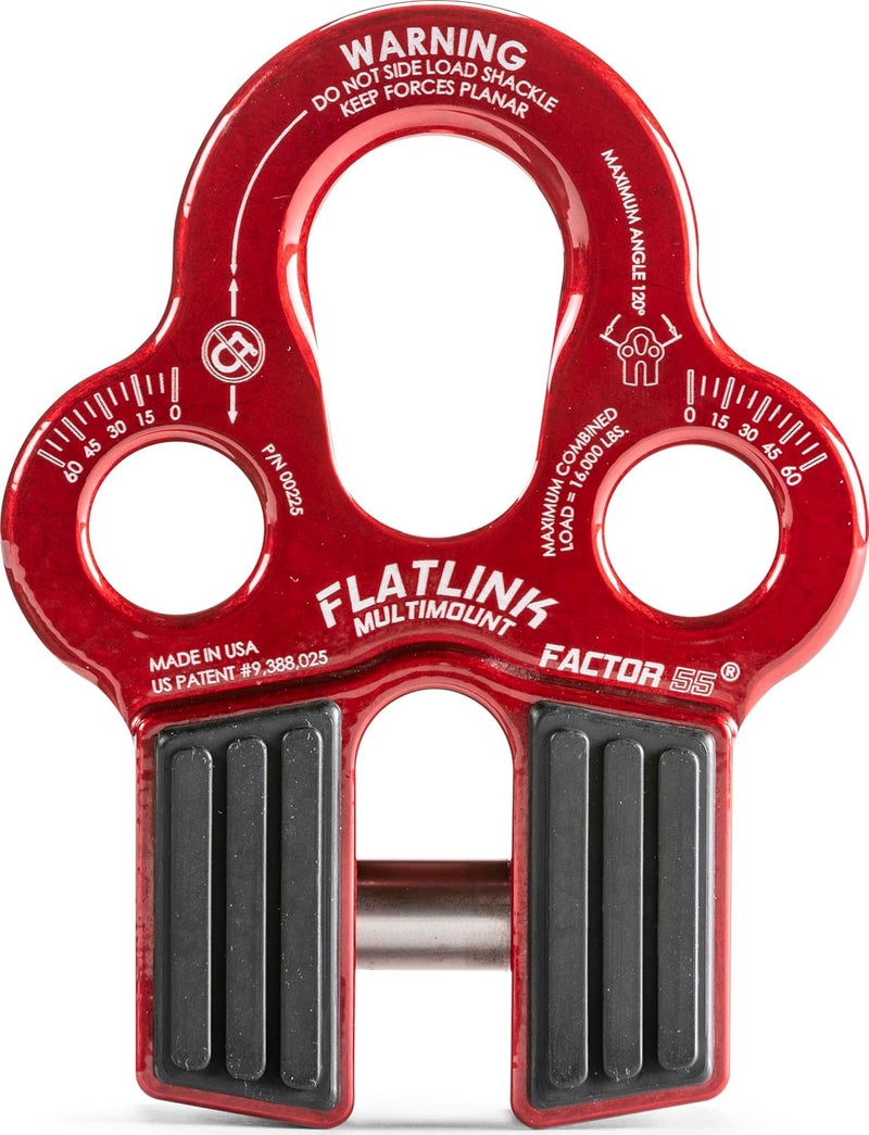 Factor 55 Winch Line Shackle Mount - Foldable Flatlink Multimount Red - Image 2