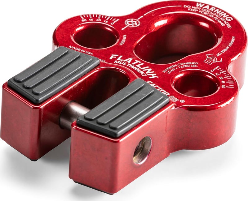 Factor 55 Winch Line Shackle Mount - Foldable Flatlink Multimount Red - Image 4