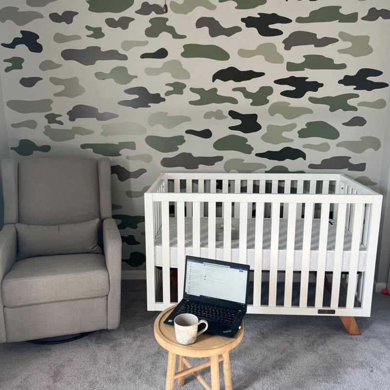zosylley Camo Paint Stencils 12inch Camouflage Stencils Reusable Camo Stencil for Spray Paint Wood Canvas Paper Fabric Floor Wall Tile - Image 3