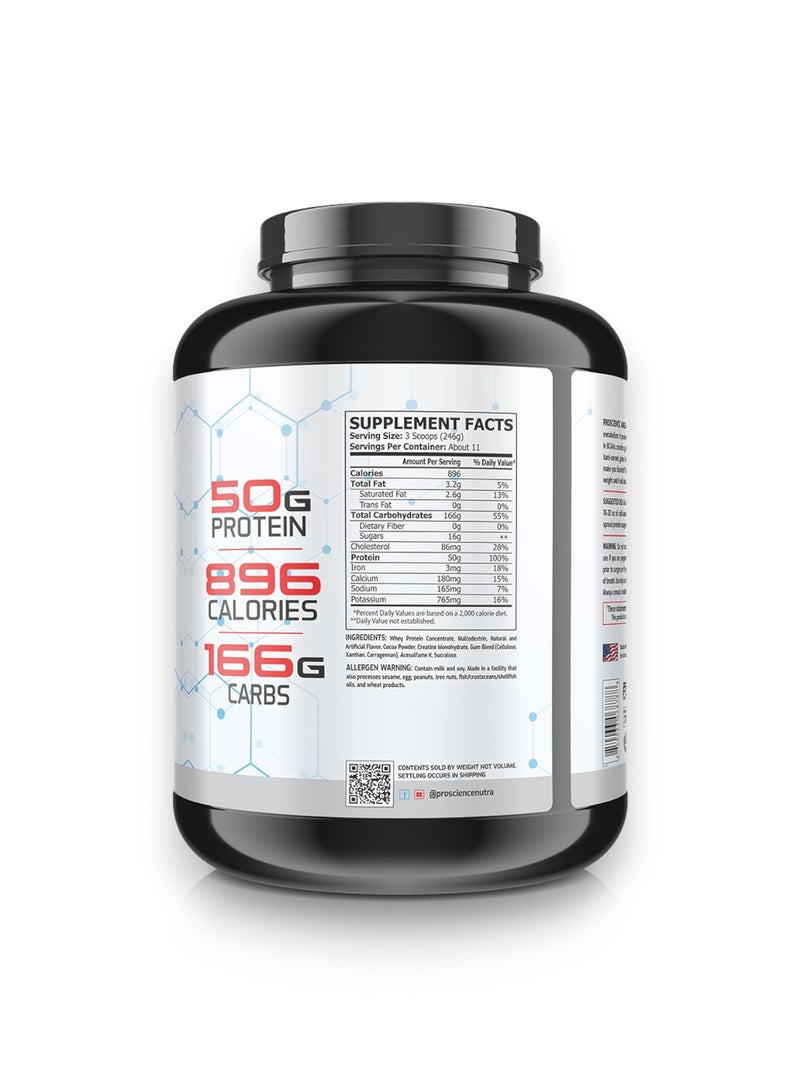 Proscience Nutra مكسب الكتلة، مكسب وزن ثوري، نكهة الشوكولاتة، 6 رطل - Image 3