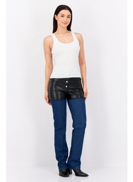 ESPRIT Women Scoop Neck Sleeveless Ribbed Tank Top, White  - Image 3