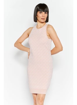 Michael Kors Women Textured Mini Dress, Pink  - Image 1