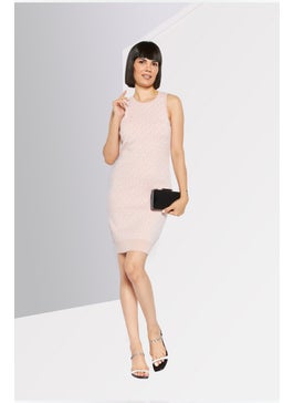 Michael Kors Women Textured Mini Dress, Pink  - Image 2