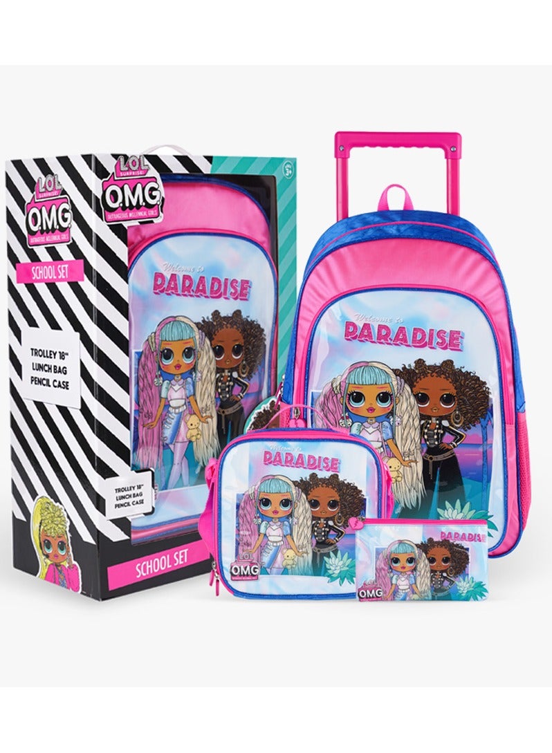 L.O.L. SURPRISE! LOL OMG Welcome to Paradise 3in1 Trolley Box set 18" - Image 1