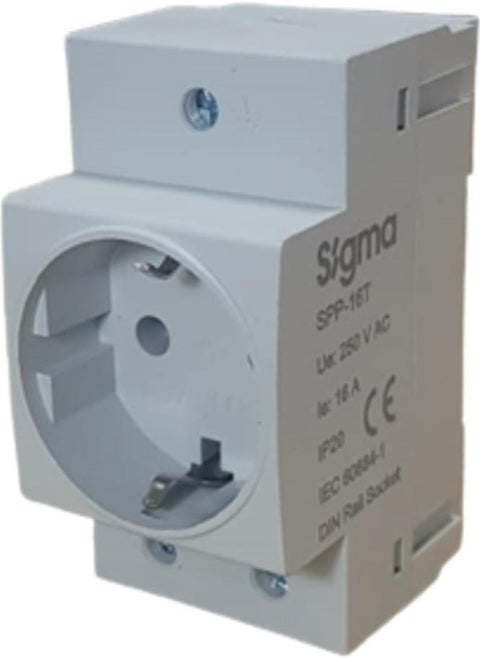16A 230V Rail Type Grounded Panel Socket