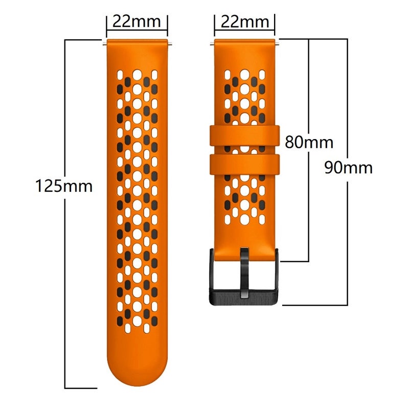 For Samsung Gear S3 Frontier 22Mm Two-Color Breathable Silicone Watch Band(Black+Grey) - Image 5