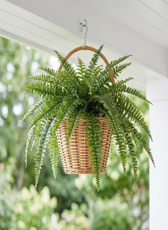 Larksilk Boston Fern Artificial Plants - UV Resistant, Indoor or Outdoor Plant, Hanging Basket or Planter, 34" Inch Diameter 42 Fronds - Image 3
