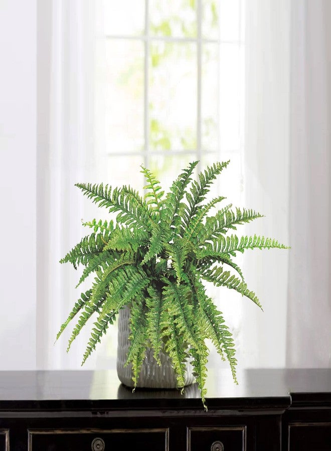 Larksilk Boston Fern Artificial Plants - UV Resistant, Indoor or Outdoor Plant, Hanging Basket or Planter, 34" Inch Diameter 42 Fronds - Image 1