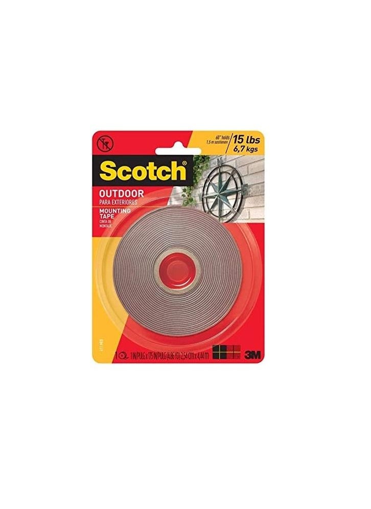 Scotch  3m Scotch 4 .44m Double side Outdoor Mounting Tape 15lb 1 inch  - Image 1