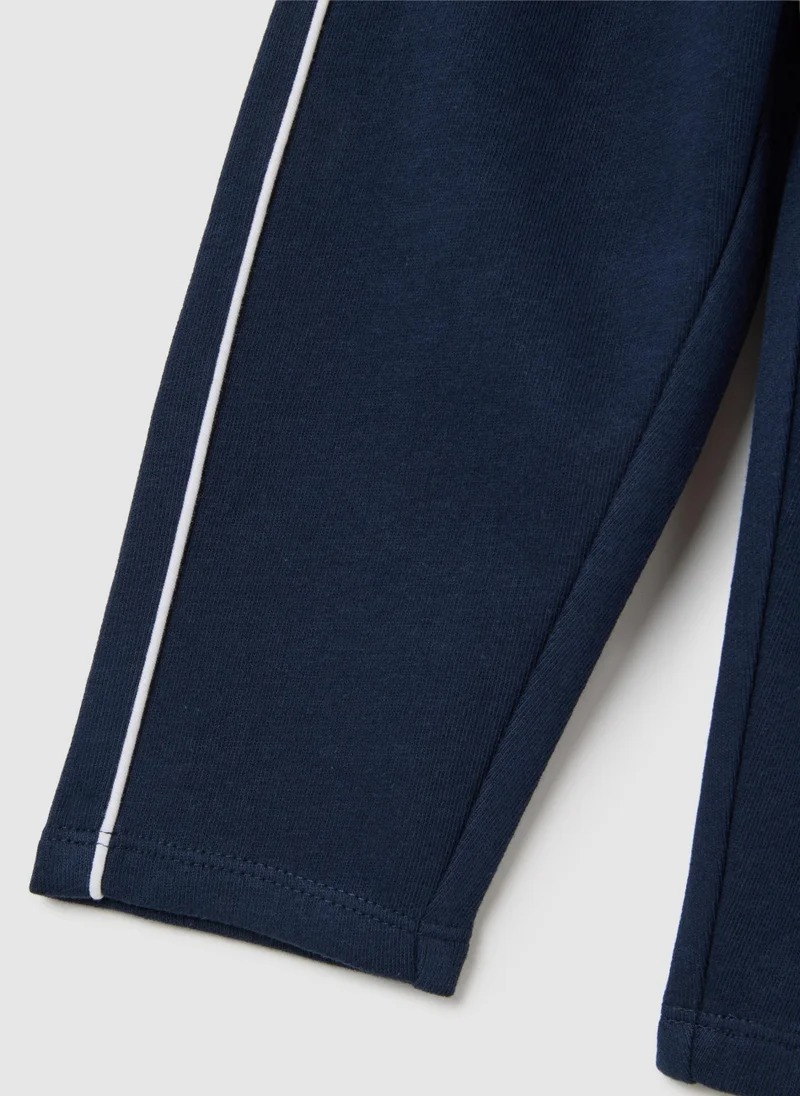 او في اس CHILDREN'S BLUE COTTON JOGGERS REGULAR FIT