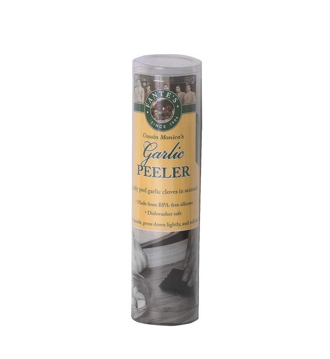 FANTES 43836 SILICONE GARLIC PEELER TUBE GREEN THE ITALIAN MARKET ORIGINAL SINCE 1906 5 X 15INCHES