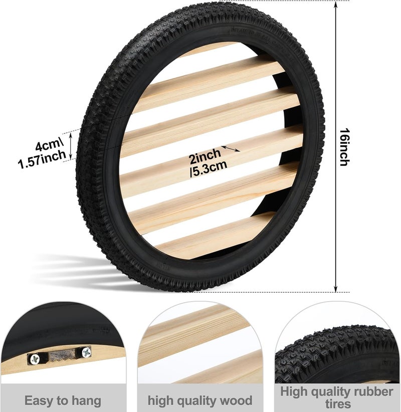 Lineshading Tire Toy Box Wall Car Display Shelf for 1/64 Scale Collectible Cars (Diameter 16 Inches) - Image 2