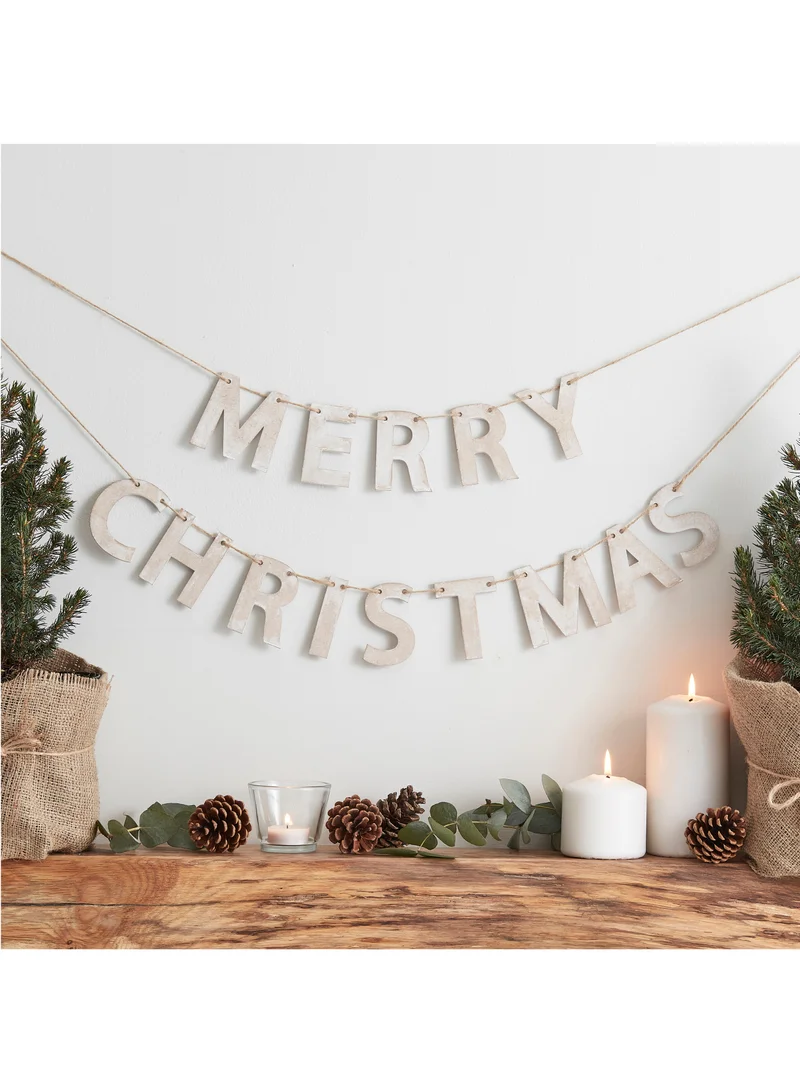 Ginger Ray Ginger Ray Wooden Festive Bunting - Charming Holiday Decor