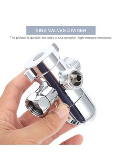 Excefore Hose Bracket for Bathroom Accessory, Shower Three-way Way Arm Inch Use Water Mounted Hardware, Three Valves Head Divider, For Rain Shower Head & Handheld Shower Head  - Image 4