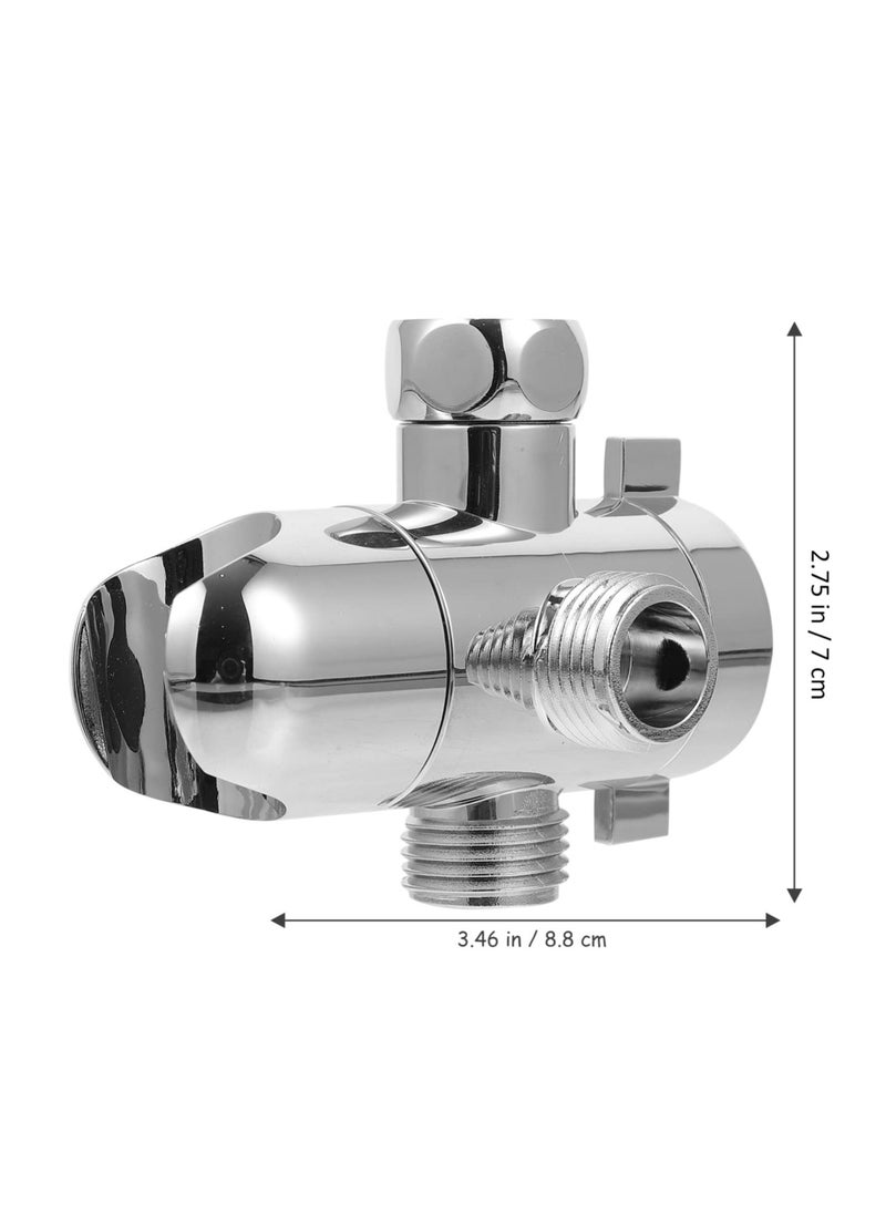 Excefore - Hose Bracket for Bathroom Accessory, Shower Three-way Way Arm Inch Use Water Mounted Hardware, Three Valves Head Divider, For Rain Shower Head & Handheld Shower Head - Image 1