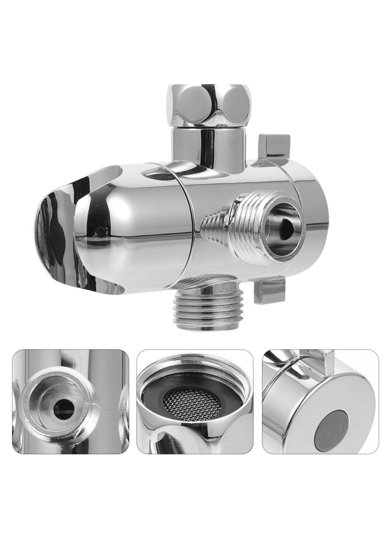 Excefore - Hose Bracket for Bathroom Accessory, Shower Three-way Way Arm Inch Use Water Mounted Hardware, Three Valves Head Divider, For Rain Shower Head & Handheld Shower Head - Image 1