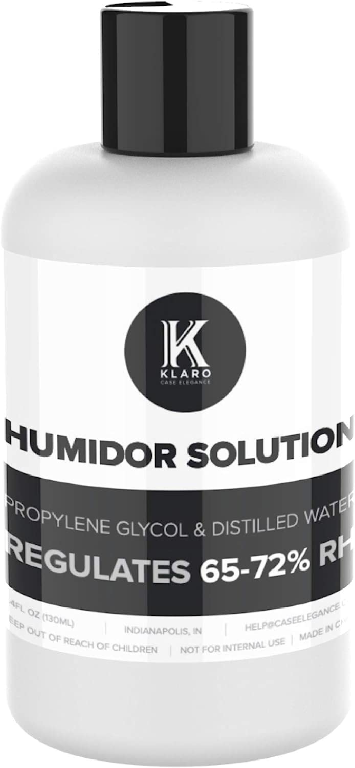 CASE ELEGANCE Klaro Humidor Solution Single Bottle - Regular Solution for Summer Months/Humid Climate 250ml - Klaro by Case Elegance - Image 1