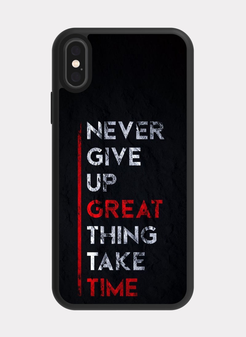 PXLAAT iPhone X case cover Never Give Up - Image 1