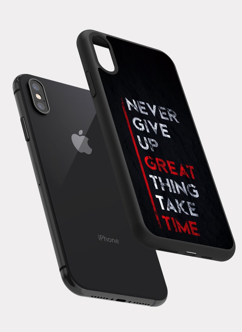 PXLAAT iPhone X case cover Never Give Up - Image 2