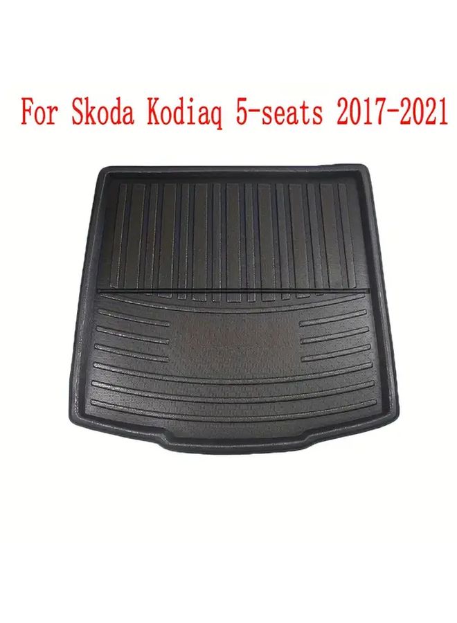 Trunk Mat For Skoda Kodiaq Ns7 5 Seats 2017 2021 Cargo Liner Boot Floor Tray 3d Eva Carpet Black Non Slip Durable Accessories Custom Fit Seamless Design Travel Suv - Image 5