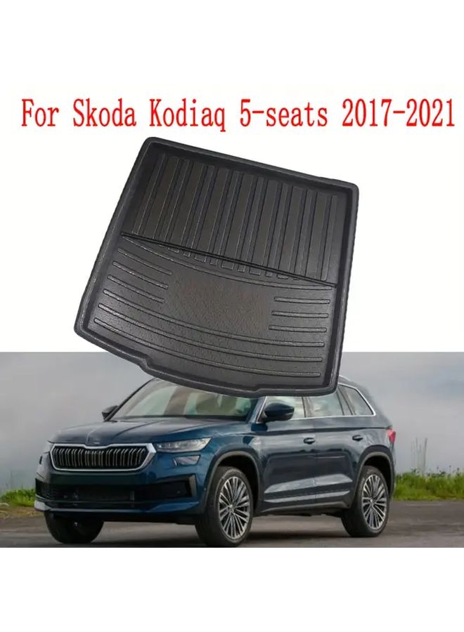 Trunk Mat For Skoda Kodiaq Ns7 5 Seats 2017 2021 Cargo Liner Boot Floor Tray 3d Eva Carpet Black Non Slip Durable Accessories Custom Fit Seamless Design Travel Suv - Image 3