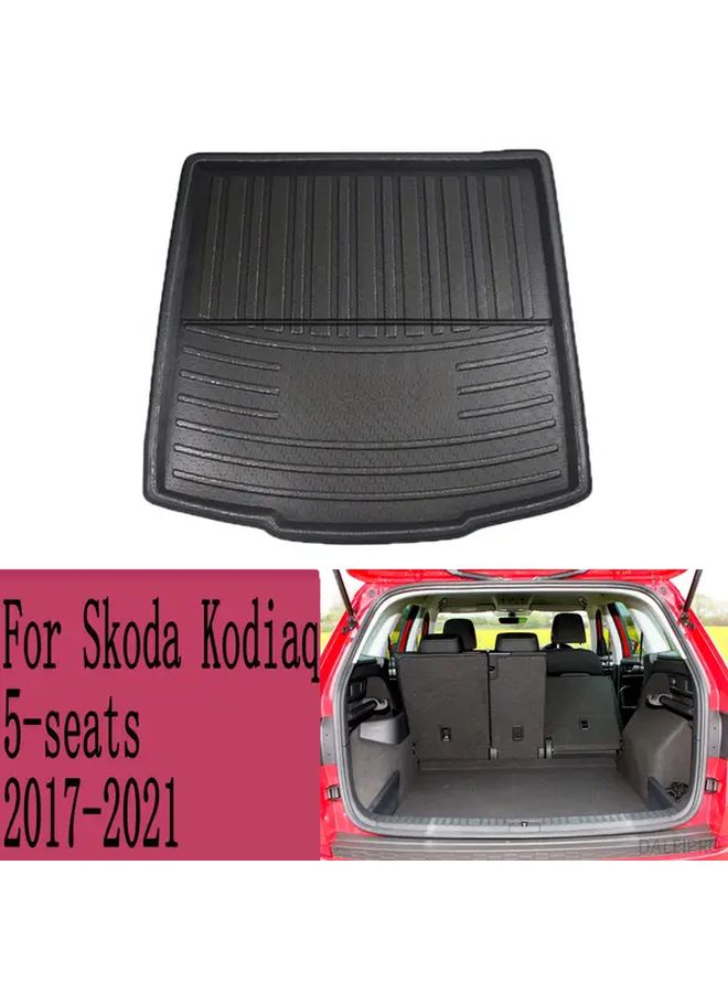 Trunk Mat For Skoda Kodiaq Ns7 5 Seats 2017 2021 Cargo Liner Boot Floor Tray 3d Eva Carpet Black Non Slip Durable Accessories Custom Fit Seamless Design Travel Suv - Image 1