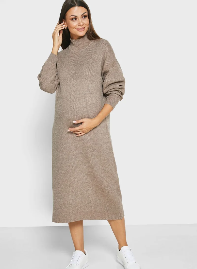 Topshop Maternity High Neck Sweat Dress