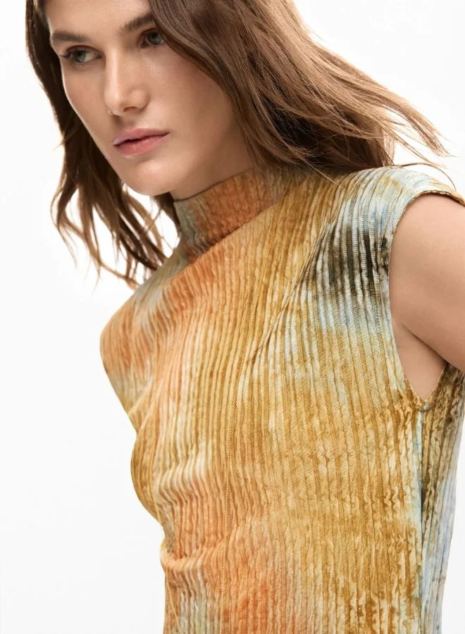 DESIGUAL Multicolour Textured t-shirt for Women | Best Price UAE