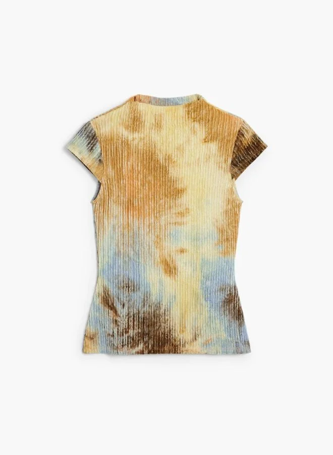 DESIGUAL Multicolour Textured t-shirt for Women | Best Price UAE