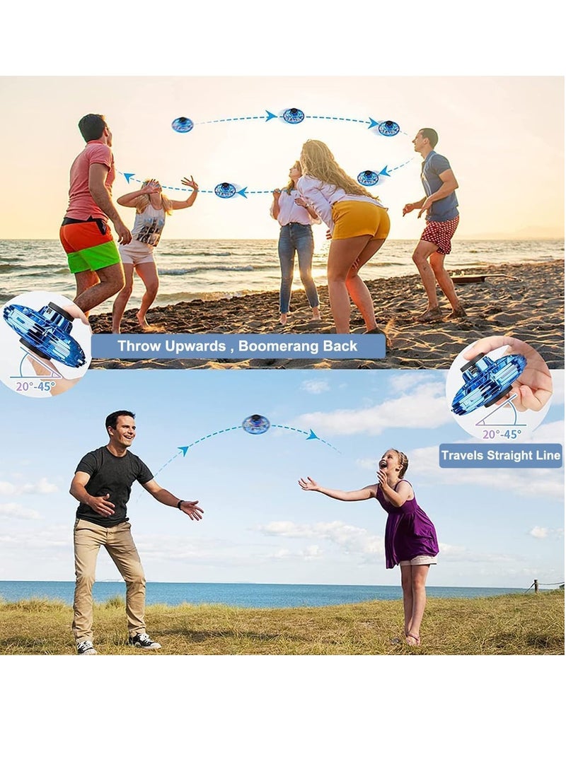 ARGT لعبة سبينر طائرة تعمل بالتحكم اليدوي ARGT | طائرة بوميرانغ صغيرة مع أضواء RGB | كرة سحرية UFO تدور 360° للعب في الداخل والخارج - Image 3