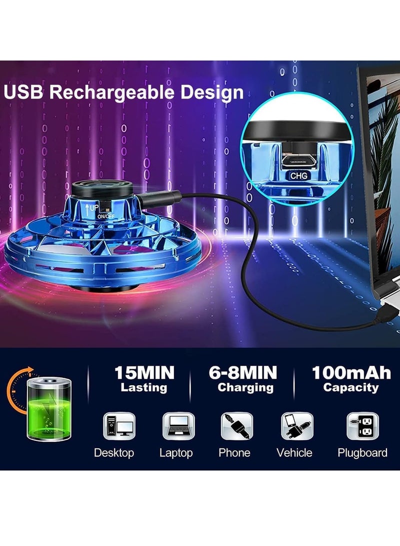 ARGT لعبة سبينر طائرة تعمل بالتحكم اليدوي ARGT | طائرة بوميرانغ صغيرة مع أضواء RGB | كرة سحرية UFO تدور 360° للعب في الداخل والخارج - Image 4