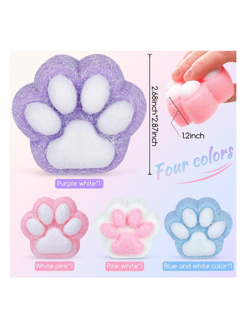 JOGAMS Stress Relief Toy Taba Cat Paw, 4Pcs Squeeze Toys Paw, Cute Sensory Toys, Taba Handmade Soft, Bouncy Stress and Relaxation Toy, Stretchable Springy Fufu Cat Paw, Fidget Toys for Adults - Image 2