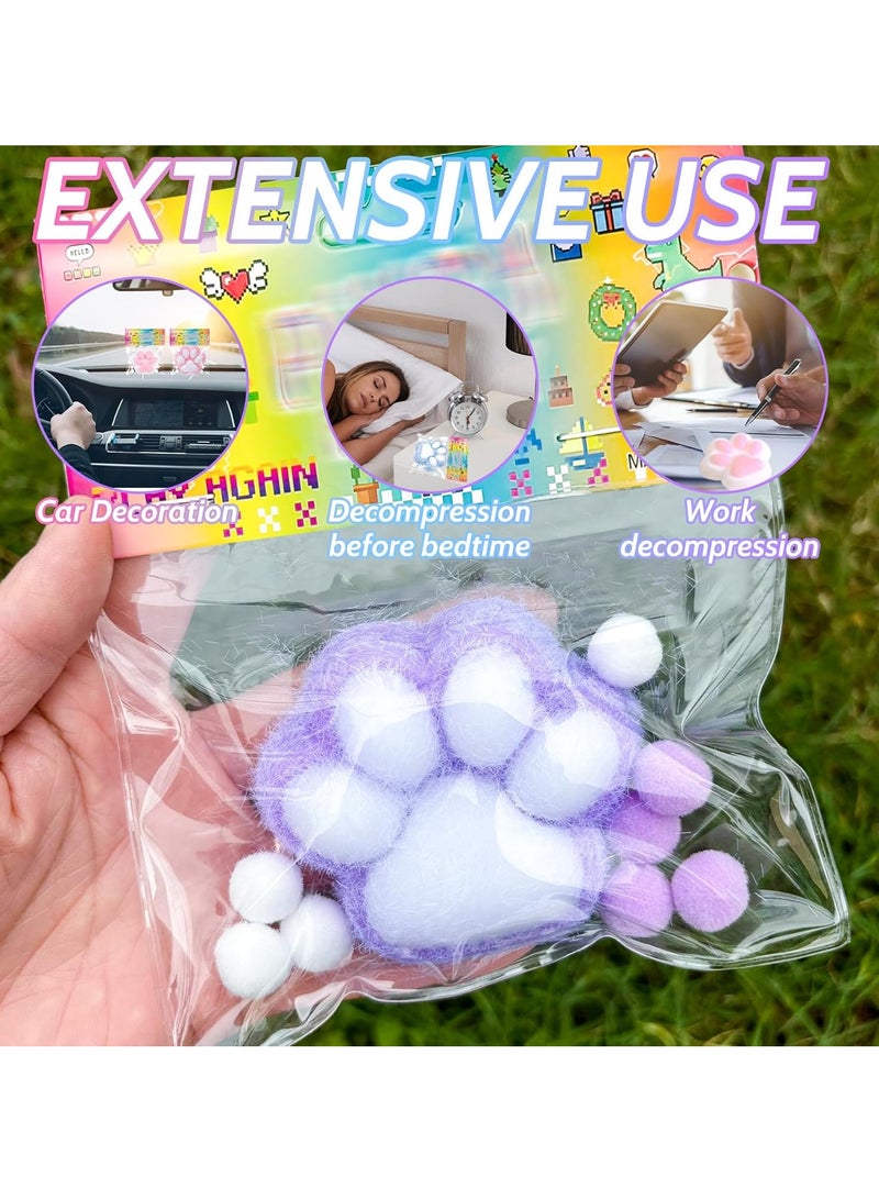 JOGAMS Stress Relief Toy Taba Cat Paw, 4Pcs Squeeze Toys Paw, Cute Sensory Toys, Taba Handmade Soft, Bouncy Stress and Relaxation Toy, Stretchable Springy Fufu Cat Paw, Fidget Toys for Adults - Image 5