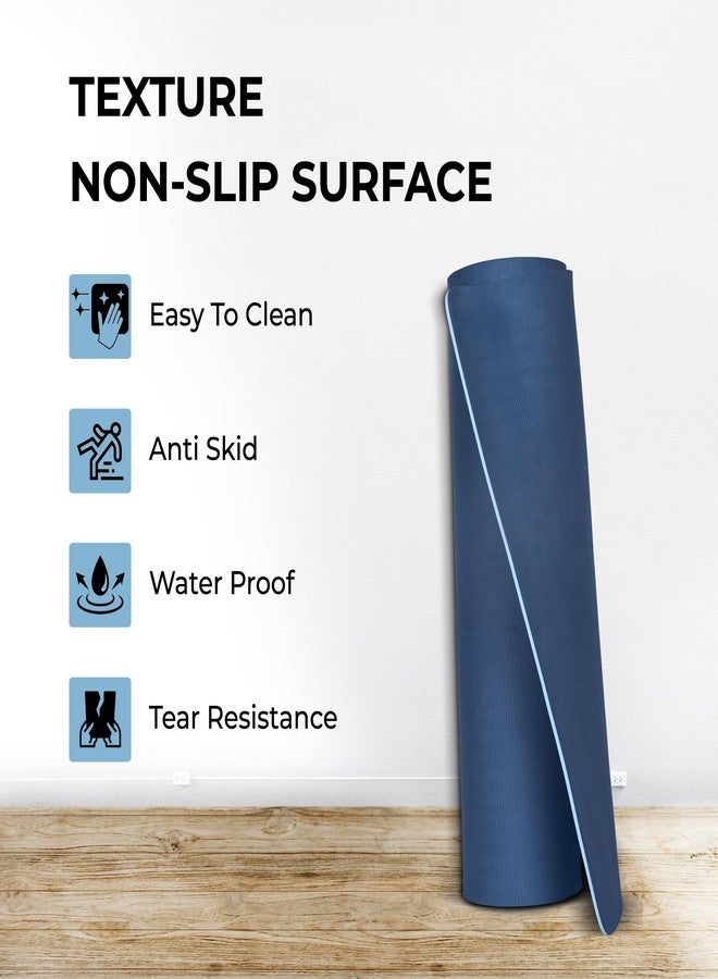 MeFree TPE Yoga Mat 6mm Thick - Sky Blue + Light Blue | Non-Slip, Eco-Friendly Exercise Mat for Yoga, Pilates, & Fitness Workouts | Lightweight & Comfortable Cushioning - Image 5