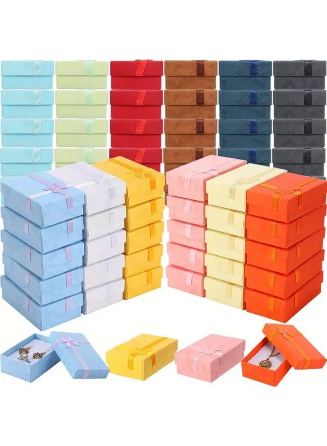 Red Jewelry Gift Box Set 10 Pcs Paper Display Cases For Necklaces Earrings Bracelets Rings Wedding Birthday Party - Image 1