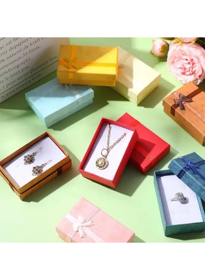 Red Jewelry Gift Box Set 10 Pcs Paper Display Cases For Necklaces Earrings Bracelets Rings Wedding Birthday Party - Image 4