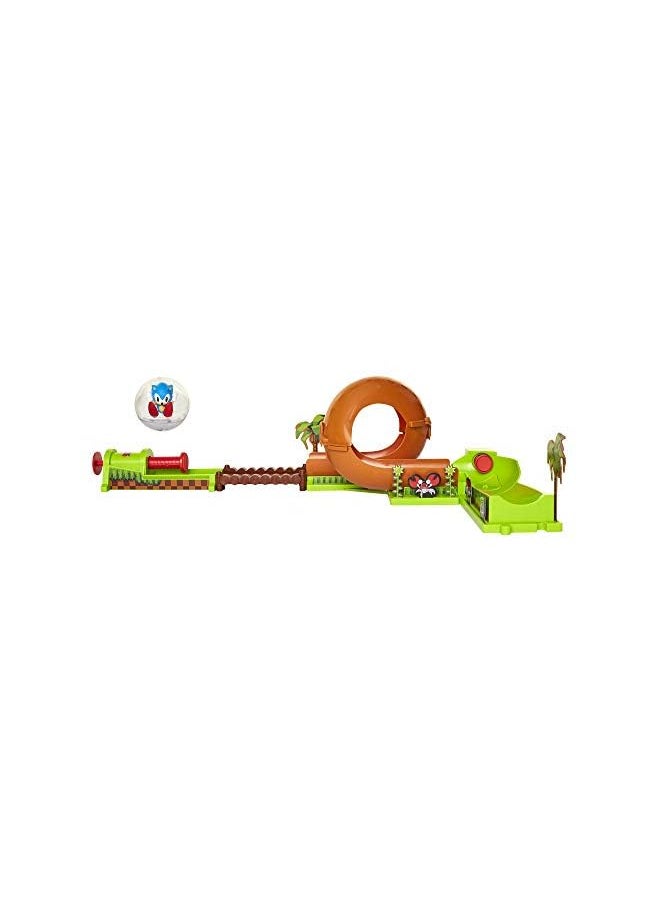 Sonic The Hedgehog - The Hedgehog Pinball Green Hill Zone Pinball Track Play Set |Looping Action & Automatic Bumper | 9Piece with Exclusive Sonic Sphere Included - Image 1