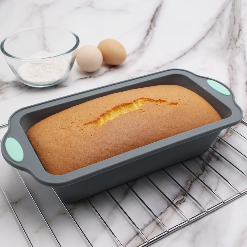 To encounter 9 Inch Silicone Bread and Loaf Pan, 2 Pack Food Grade Nonstick Silicone Molds for Baking Banana Bread, Meat Loaf, Pound Cake, with Metal Reinforced Frame More Strength - Image 2