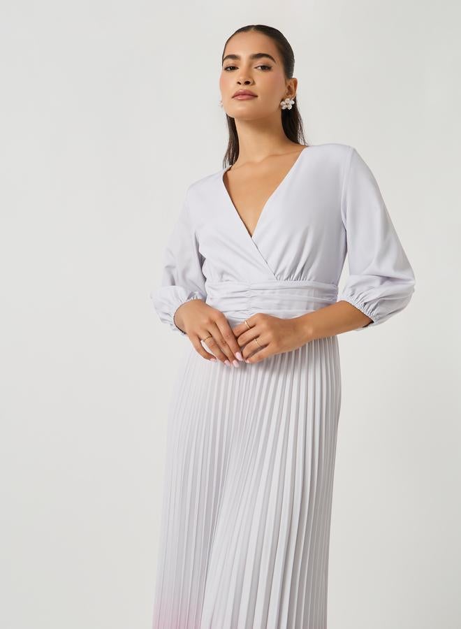 Styli Ombre Pleated Dress - Image 3