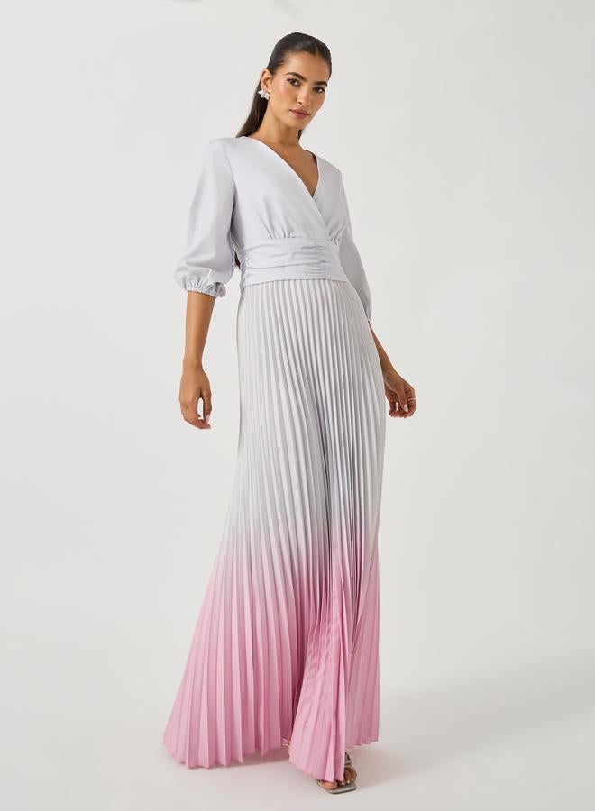 Styli Ombre Pleated Dress - Image 2