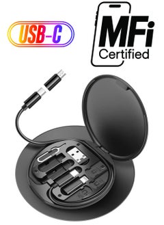 Multi Charging Cable Adapter Kit,USB C to Micro /Lightning/USB A Cable Convertor Adapter Kit Can Use as Phone Holder