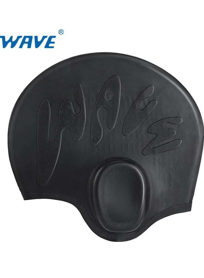 Wave Silicone Swim Cap for Short Hair Women & Men - Comfortable, Non-Slip & Durable Design, Easy to Put On Water-Resistant Swimming Cap for Regular Use - Image 1