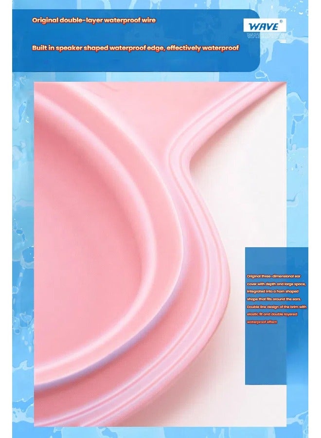 Wave Silicone Swim Cap for Short Hair Women & Men - Comfortable, Non-Slip & Durable Design, Easy to Put On Water-Resistant Swimming Cap for Regular Use - Image 4