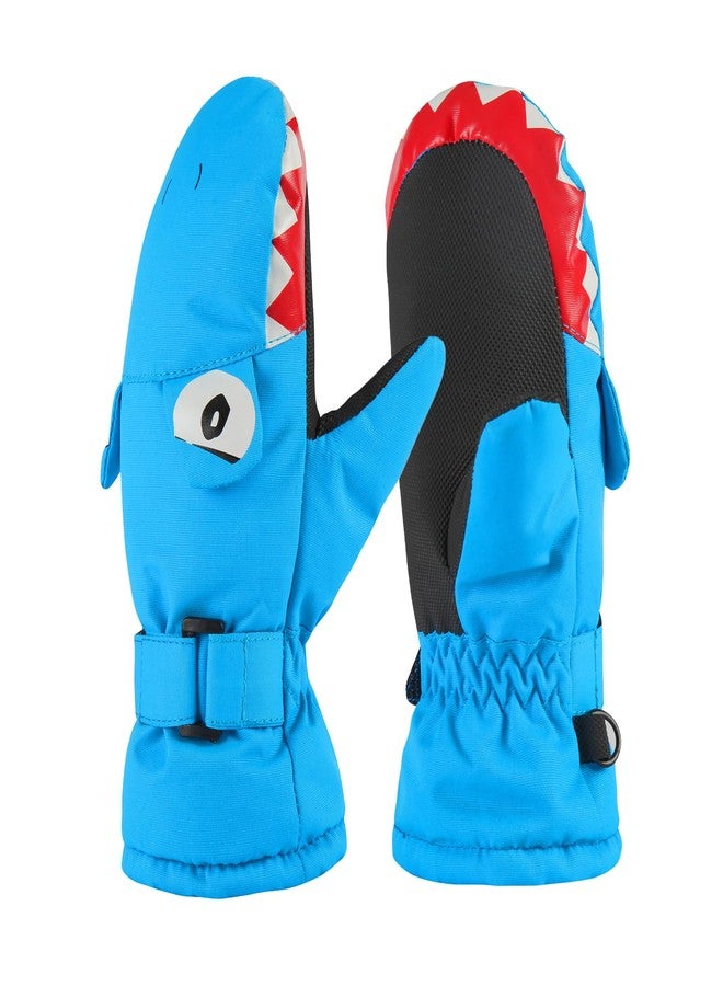 OMECHY Kids Ski Mittens Waterproof Snow Windproof Thinsulate Warm Winter Cold Weather Gloves with String for Boys Girls - Image 1
