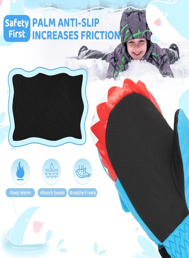 OMECHY Kids Ski Mittens Waterproof Snow Windproof Thinsulate Warm Winter Cold Weather Gloves with String for Boys Girls - Image 3