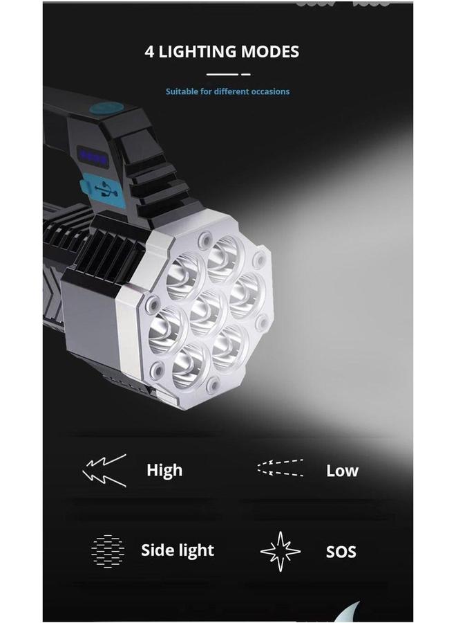 HOMESTAR Rechargeable LED Flashlight with COB Side Light, Super Bright Battery Powerd Waterproof Handheld Flashlights - Image 5